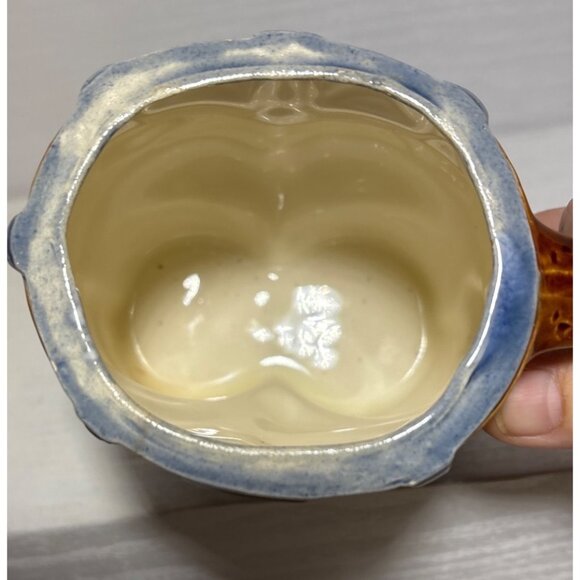 Vtg  Jeans Shaped Mug Planter Belt Handle 1977 By RON Molds Blue & Brown - Picture 6 of 9